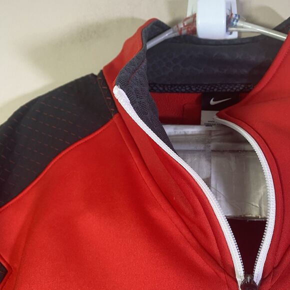 KOBE BRYANT Nike Track Style Jacket Mens XL 406054-611 Red Black Full Zip FLAW - Picture 5 of 16